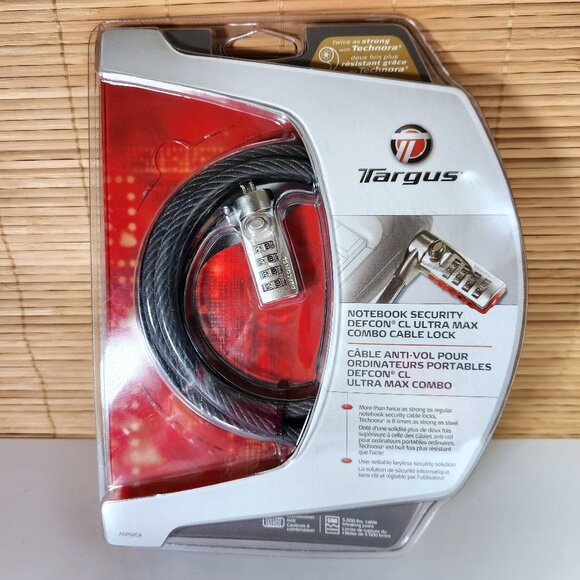 Targus Cable Lock Notebook Security Defcon CL Laptop Combination 6.5 Feet New - Picture 1 of 8